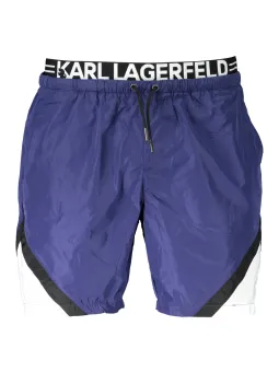 Karl Lagerfeld Navy Badeshorts mit Taschen & Slip