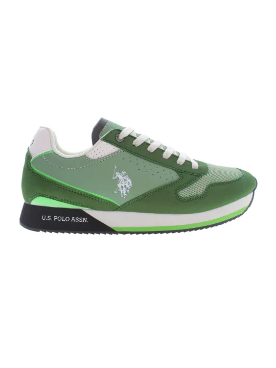 "US POLO Grüne Sneakers mit Kontrast & Logo – Stilvoll"