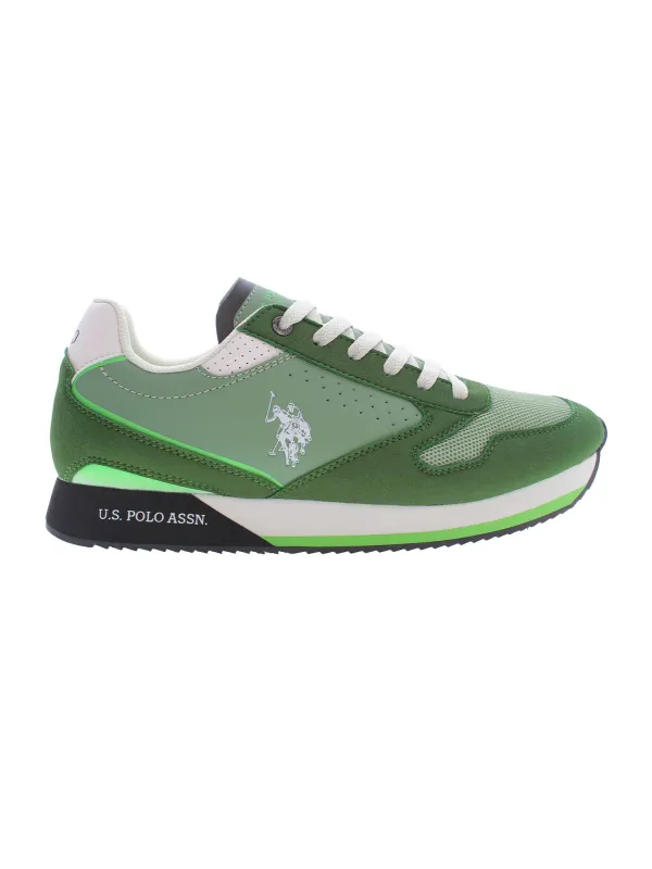 "US POLO Grüne Sneakers mit Kontrast & Logo – Stilvoll"
