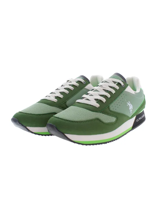 "US POLO Grüne Sneakers mit Kontrast & Logo – Stilvoll"
