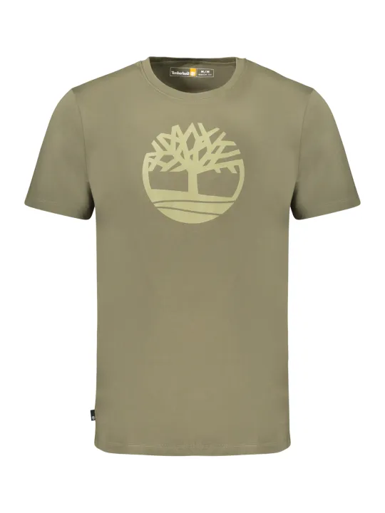 "Timberland T-Shirts im Sale | Grün Timberland Logo TShirt Kurzarm Rundhals Normale Passform online kaufen"|Planet-Deluxe