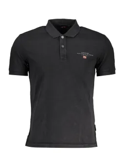 Napapijri Poloshirt Schwarz – Stickerei & Logo, elegant