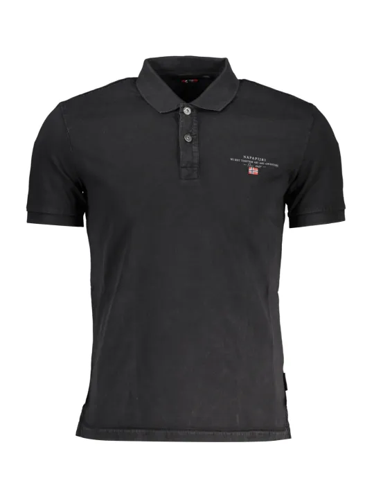 "Napapijri Poloshirts im Sale | Poloshirt Napapijri mit Stickerei und Logo Schwarz online kaufen"|Planet-Deluxe