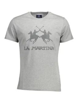 "La Martina T-Shirt: Kurzarm, Rundhals, Logo-Print"