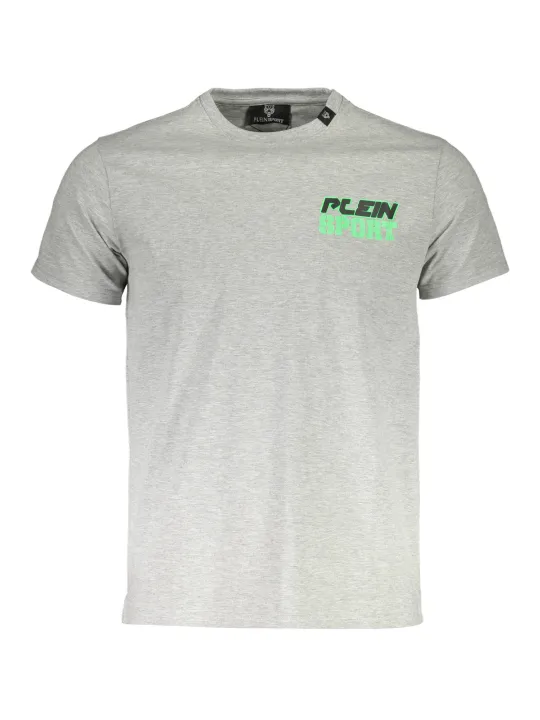 "Plein Sport T-Shirts im Sale | Graues Plein Sport Logo T-Shirt mit Rundhalsausschnitt online kaufen"|Planet-Deluxe