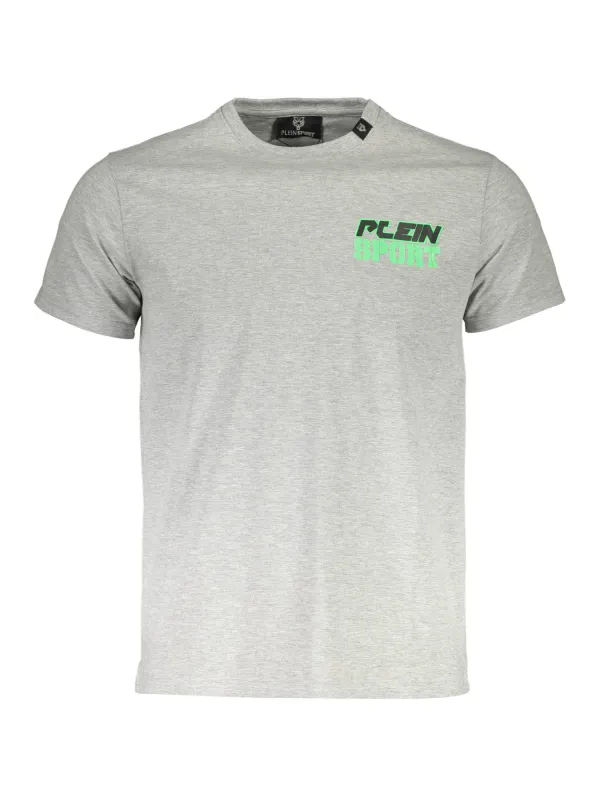 "Plein Sport T-Shirts im Sale | Graues Plein Sport Logo T-Shirt mit Rundhalsausschnitt online kaufen"|Planet-Deluxe