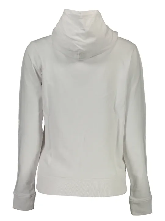 "Tommy Hilfiger Sweatshirts im Sale | Tommy Hilfiger Damen Langarm-Kapuzenpullover mit Druck und Stickerei – Modell DW0DW14874_73CBB93_BIANCOYBR, Weiß mit Logo-Des online kaufen"|Planet-Deluxe