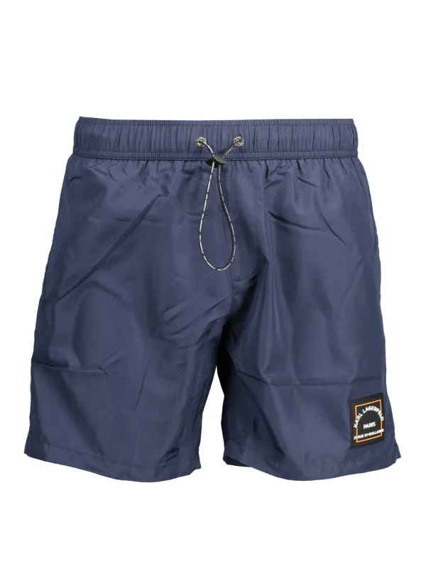 "Karl Lagerfeld Beachwear Badehosen im Sale | KARL LAGERFELD Badeshorts mit Taschen und Kordelzug online kaufen"|Planet-Deluxe