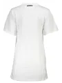 "Cavalli Class Kleider im Sale | Cavalli Class Weißes Rundhals-Kleid mit Logo Print online kaufen"|Planet-Deluxe