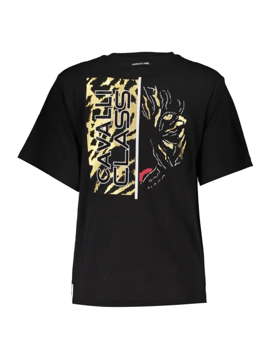"Cavalli Class T-Shirts im Sale | Cavalli Class QTX62JJD060_8EEDA01_NERO05051 online kaufen"|Planet-Deluxe