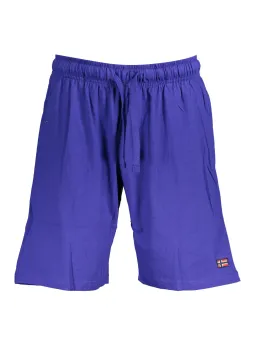 Norway 1963 Blaue Bermudashorts mit Elastikbund & Taschen