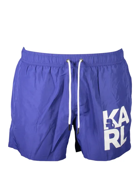 "Karl Lagerfeld Beachwear Badehosen im Sale | Kurze Badeboxershorts mit Taschen und Kontrastdetails online kaufen"|Planet-Deluxe