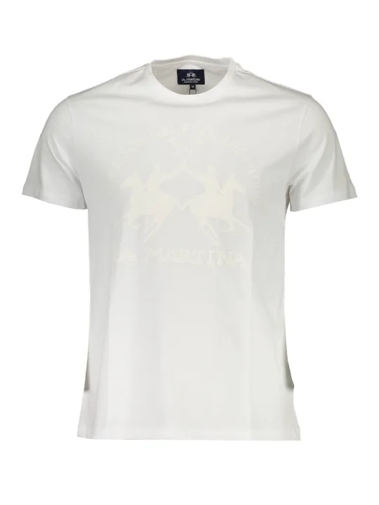 "LA MARTINA T-Shirts im Sale | La Martina Kurzarmshirt Rundhals Logo Weiß online kaufen"|Planet-Deluxe