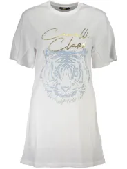 "Cavalli Class T-Shirts im Sale | Cavalli Class Logo Kurzarmshirt Normale Passform Rundhals Bianco online kaufen"|Planet-Deluxe