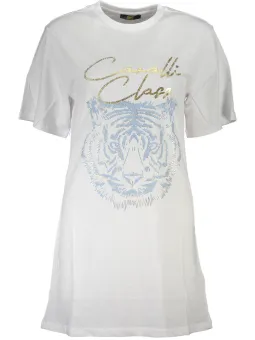 "Cavalli Class Logo T-Shirt – Kurzarm, Rundhals, Normal Fit"