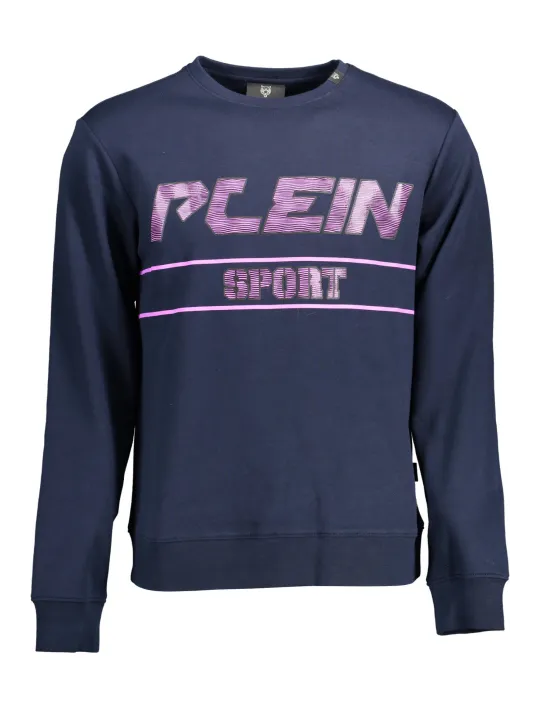 "Plein Sport Sweatshirts im Sale | Kontrast Sweatshirt mit Print und Logo in Blau Navy online kaufen"|Planet-Deluxe