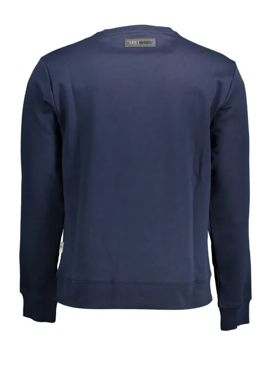 "Plein Sport Sweatshirts im Sale | Kontrast Sweatshirt mit Print und Logo in Blau Navy online kaufen"|Planet-Deluxe