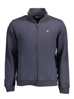 "Napapijri Sweatshirt Blau - Stylische Stickerei & Reißverschluss"