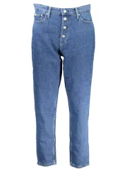 "Calvin Klein Jeans im Sale | Calvin Klein Neu Denim Mom Jeans mit Logo und Knöpfen online kaufen"|Planet-Deluxe
