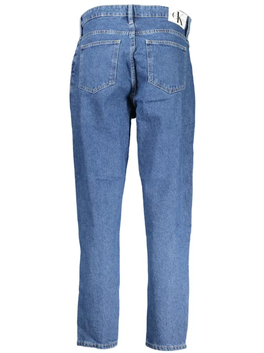 "Calvin Klein Jeans im Sale | Calvin Klein Neu Denim Mom Jeans mit Logo und Knöpfen online kaufen"|Planet-Deluxe