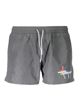 Karl Lagerfeld Badeboxer Grau - Stilvoll mit Taschen & Slip
