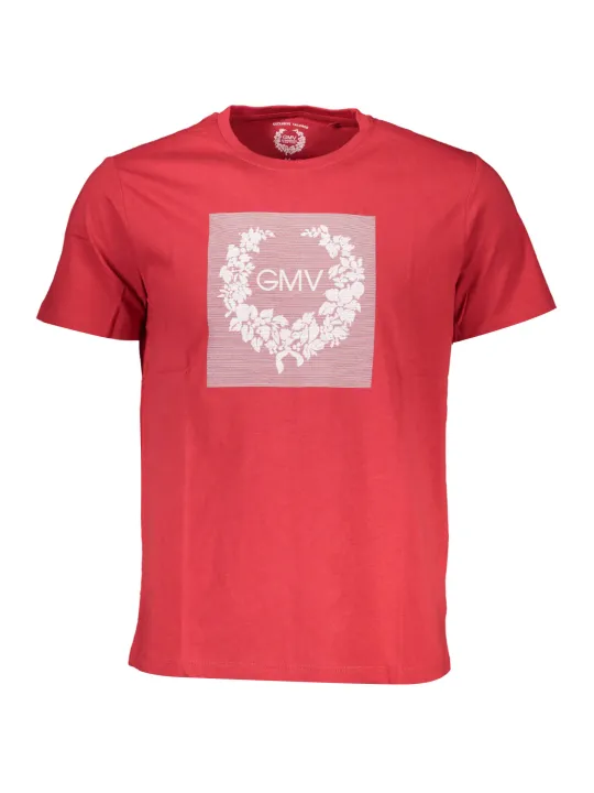 "GIAN MARCO VENTURI T-Shirts im Sale | GIAN MARCO VENTURI ROTES LOGO TSHIRT RUNDHALS DRUCK  online kaufen"|Planet-Deluxe