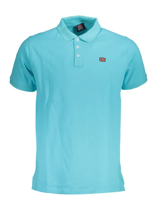 "NORWAY 1963 Poloshirts im Sale | NORWAY 1963 Azurblau Poloshirt mit Logo und Applikation online kaufen"|Planet-Deluxe