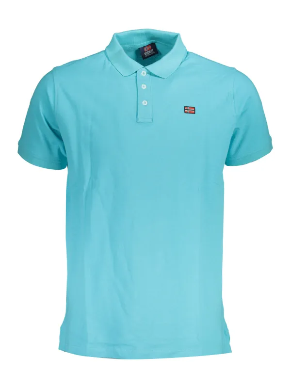 "NORWAY 1963 Poloshirts im Sale | NORWAY 1963 Azurblau Poloshirt mit Logo und Applikation online kaufen"|Planet-Deluxe