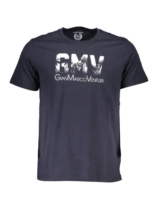 "GIAN MARCO VENTURI T-Shirts im Sale | Kurzarm T-Shirt Rundhals Logo Gian Marco Venturi Blau online kaufen"|Planet-Deluxe