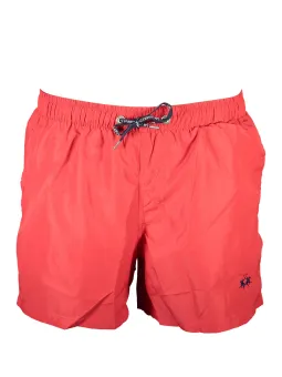 La Martina Rote Badeboxer mit Taschen & Innen-Slip