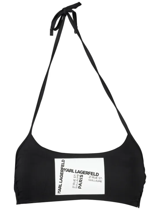 "Karl Lagerfeld Beachwear Badeanzüge & Bikinis im Sale | Gefütterter Badeanzug mit Polsterung und Kontrastdetails online kaufen"|Planet-Deluxe