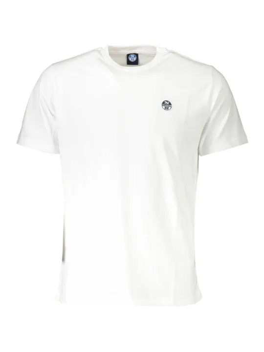 "North Sails T-Shirts im Sale | Kurzarm TShirt Rundhals Logo Applikation North Sails Weiß online kaufen"|Planet-Deluxe