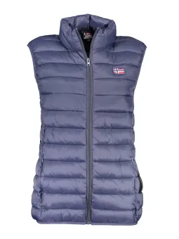 "Ärmellose Navy-Jacke mit Taschen und Reißverschluss"