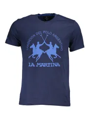 "LA MARTINA T-Shirts im Sale | La Martina Kurzarmshirt Normale Passform Rundhals Blau online kaufen"|Planet-Deluxe