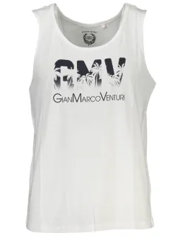 "Stylisches Gian Marco Venturi Weißes Logo-Tanktop"