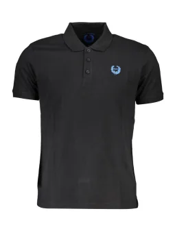 "Poloshirt Kurzarm 3 Knöpfe mit Kontrast-Logo - GM Venturi"