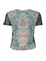 "Desigual T-Shirts im Sale | Desigual Kontrast TShirt Azurblau Rundhals Logo online kaufen"|Planet-Deluxe