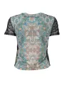 "Desigual T-Shirts im Sale | Desigual Kontrast TShirt Azurblau Rundhals Logo online kaufen"|Planet-Deluxe