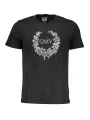 "GIAN MARCO VENTURI T-Shirts im Sale | Kurzarmshirt Rundhals Logo Gian Marco Venturi Schwarz online kaufen"|Planet-Deluxe