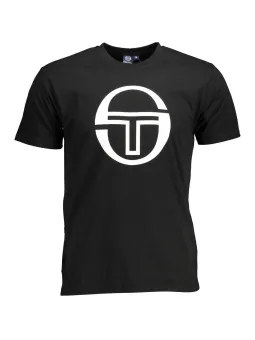 "Sergio Tacchini Logo T-Shirt Schwarz – Kurzarm, Rundhals"