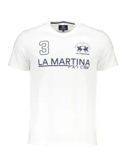LaMartina T-Shirt – Kurzarm, Rundhals, Logo-Druck, Normal Fit