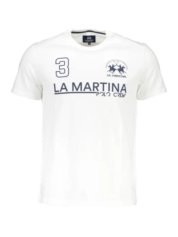 "LA MARTINA T-Shirts im Sale | LaMartina TShirt Kurzarm Normale Passform Rundhals Logo Druck online kaufen"|Planet-Deluxe