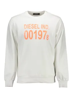 "Diesel Sweatshirt Weiß: Stylisch mit Logo-Druck"