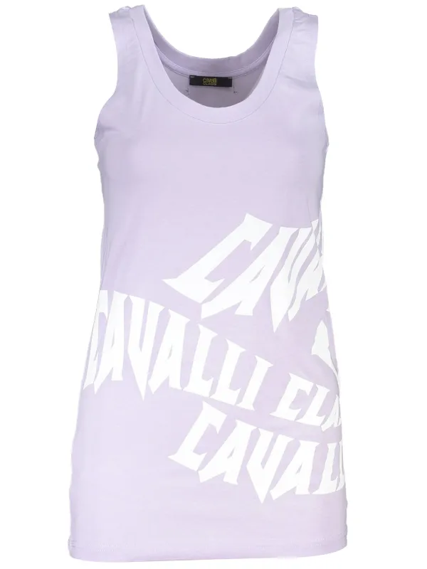 "Cavalli Class Hemden im Sale | Cavalli Class Logo Print Tanktop Rundhals Viola online kaufen"|Planet-Deluxe