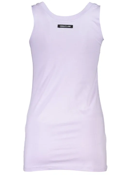 "Cavalli Class Hemden im Sale | Cavalli Class Logo Print Tanktop Rundhals Viola online kaufen"|Planet-Deluxe