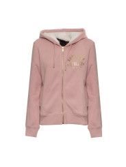 Rosa Superdry Zip-Up Fleece-Hoodie