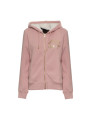 Rosa Superdry Zip-Up Fleece-Hoodie