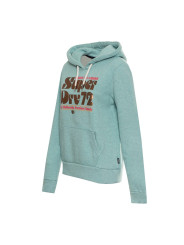 Grüner Superdry Hoodie mit Logo