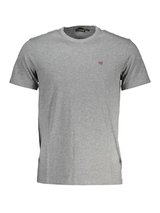 "Napapijri T-Shirts im Sale | Napapijri Graues Logo TShirt Kurzarm Rundhals online kaufen"|Planet-Deluxe