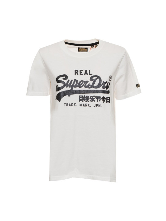 Weißes Superdry T-Shirt mit Aufdruck
